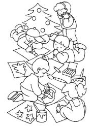 plansa de colorat iarna #1