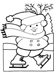 plansa de colorat iarna #4