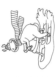 plansa de colorat iarna #6