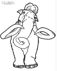 plansa de colorat ice age #6