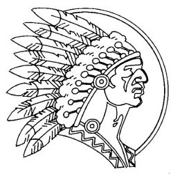 plansa de colorat indieni #11