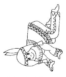 plansa de colorat indieni #18