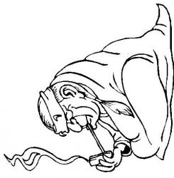 plansa de colorat indieni #5