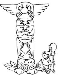 plansa de colorat indieni #6