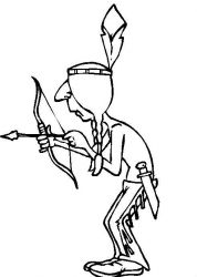 plansa de colorat indieni #12