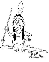 plansa de colorat indieni #15