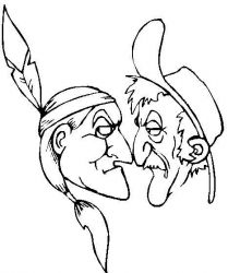 plansa de colorat indieni #16