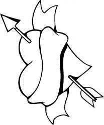 plansa de colorat inimioare #2