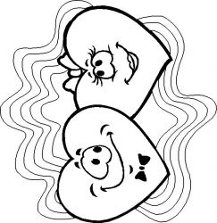 plansa de colorat inimioare #14