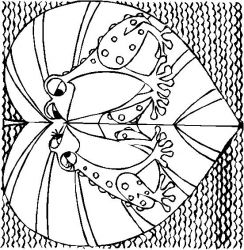 plansa de colorat inimioare #15