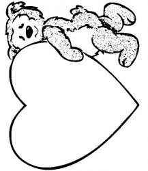 plansa de colorat inimioare #18