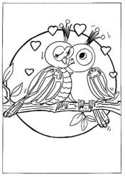 plansa de colorat inimioare #4