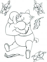 plansa de colorat inimioare #5