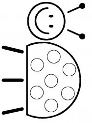 plansa de colorat insecte buburuze #2