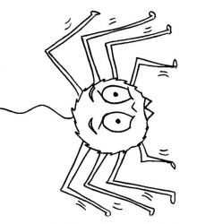 plansa de colorat insecte paianjeni #3