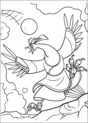 plansa de colorat kung fu panda #4