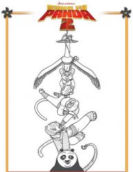 plansa de colorat kung fu panda #1