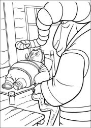 plansa de colorat kung fu panda #17