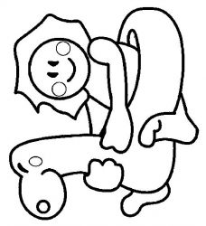 plansa de colorat la mare #4