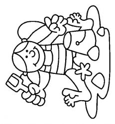 plansa de colorat la mare #6