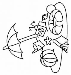 plansa de colorat la mare #13