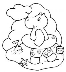 plansa de colorat la mare #1