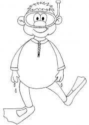 plansa de colorat la mare #15