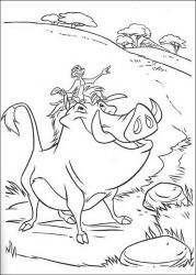 plansa de colorat lion king #7