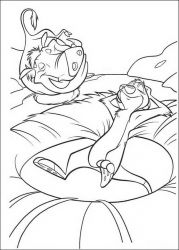 plansa de colorat lion king #8