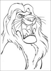 plansa de colorat lion king #12