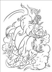 plansa de colorat lion king #1