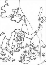 plansa de colorat lion king #5