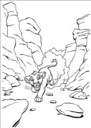 plansa de colorat lion king #9