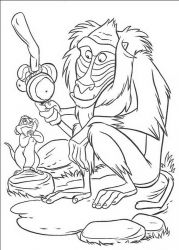 plansa de colorat lion king #14