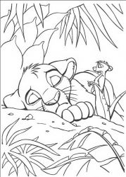 plansa de colorat lion king #17