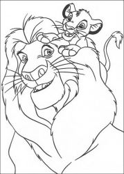 plansa de colorat lion king #19