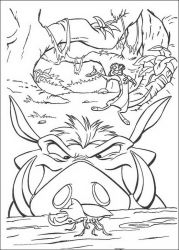 plansa de colorat lion king #1