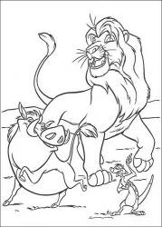plansa de colorat lion king #5