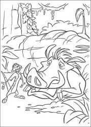 plansa de colorat lion king #10