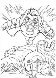 plansa de colorat lion king #12