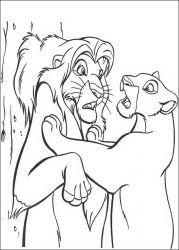 plansa de colorat lion king #13