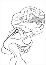 plansa de colorat lion king #15