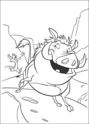 plansa de colorat lion king #1