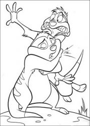 plansa de colorat lion king #2