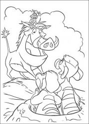 plansa de colorat lion king #4