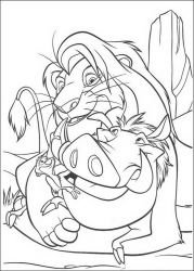 plansa de colorat lion king #15