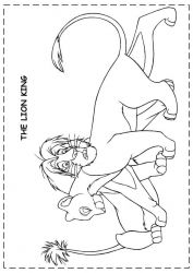 plansa de colorat lion king #21