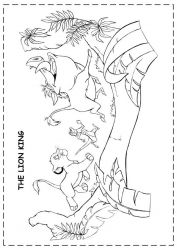 plansa de colorat lion king #1