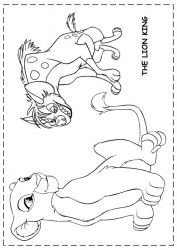 plansa de colorat lion king #6
