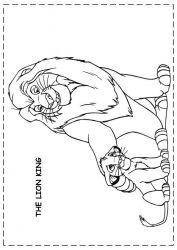 plansa de colorat lion king #7